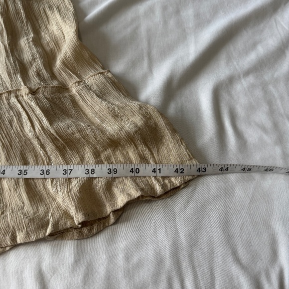 Mlle Gabrielle Sleeveless Tiered Maxi Dress Beige Size 3X NEW Boho Hippie Fairy - Picture 15 of 16